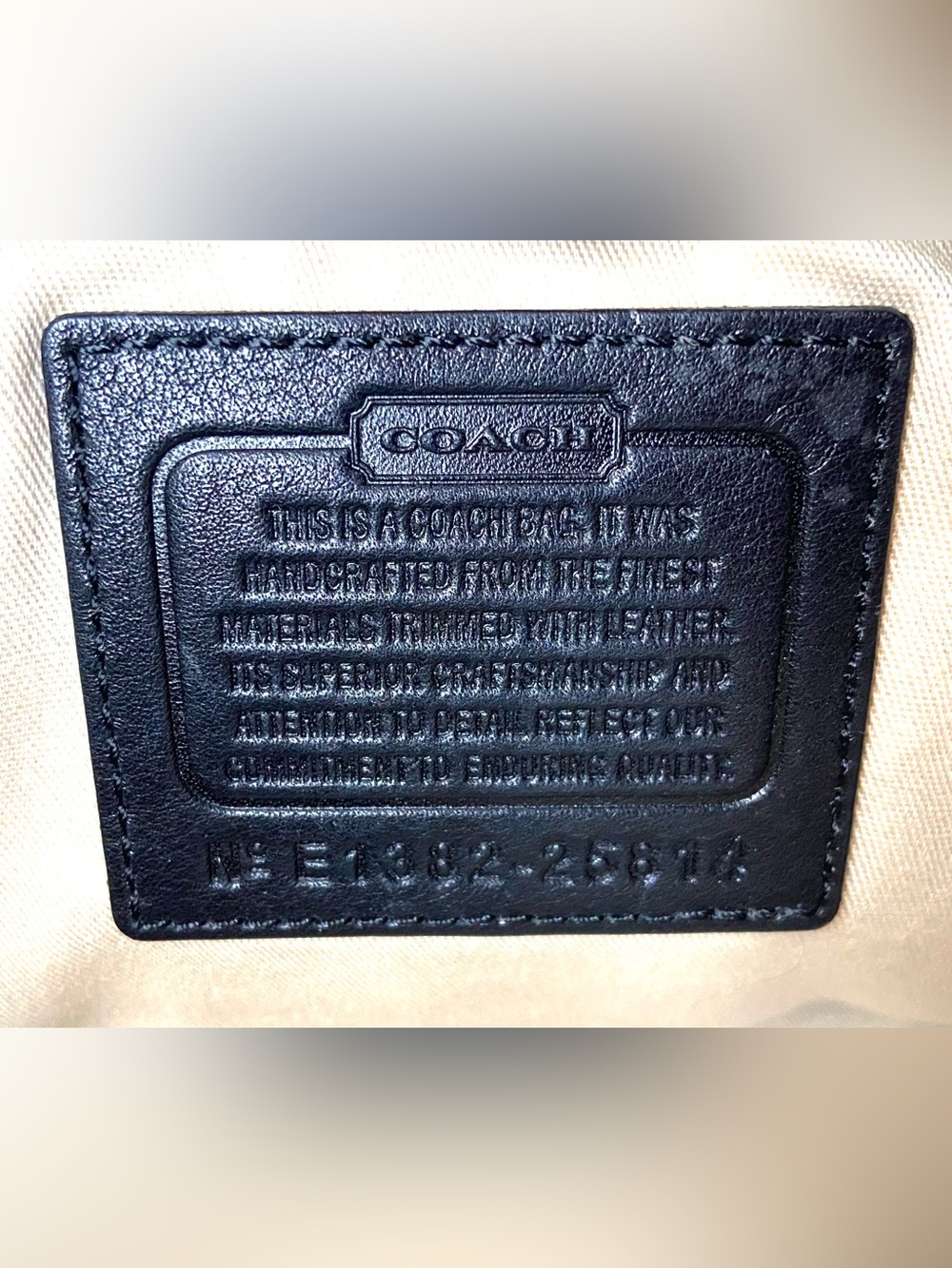 Coach 2013 Black & White Patterned Satchel with Leather Trim - Picture 12 of 12
